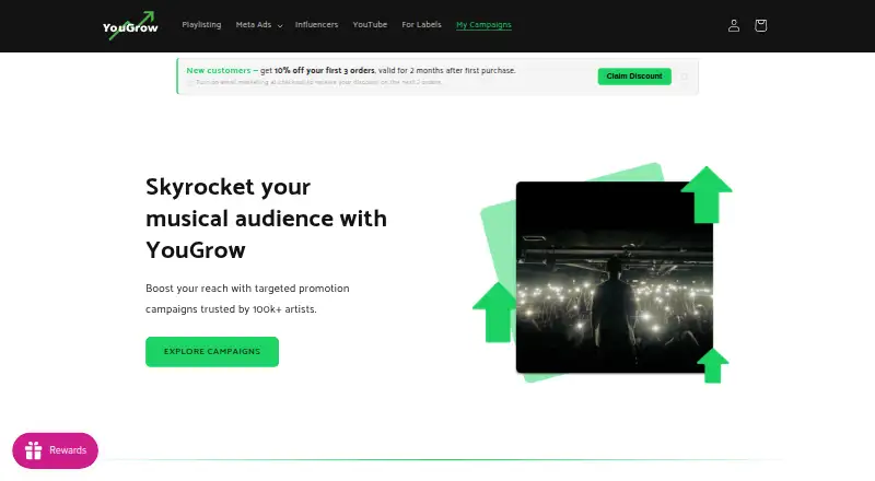 YouGrow Promo's website