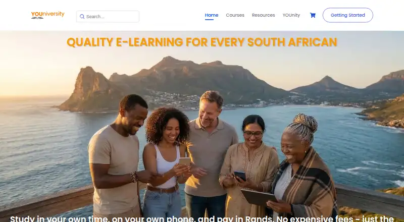 The YOUniversity homepage