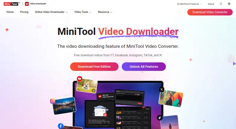 MiniTool uTube Downloader's website