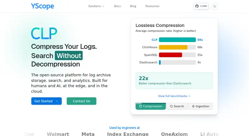 The YScope CLP homepage