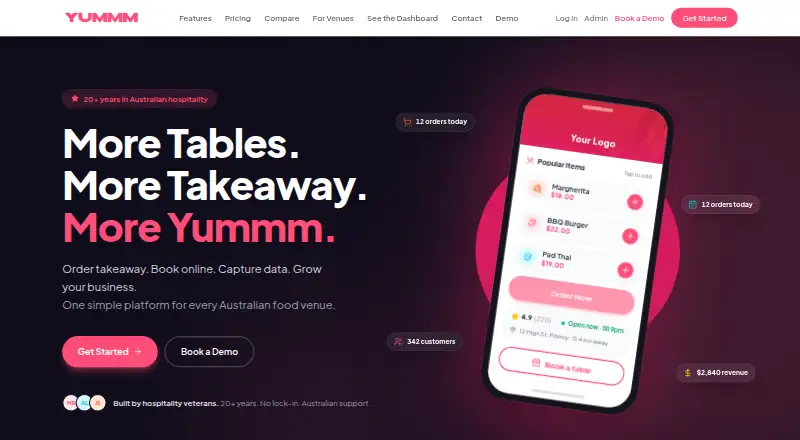 The Yummm homepage