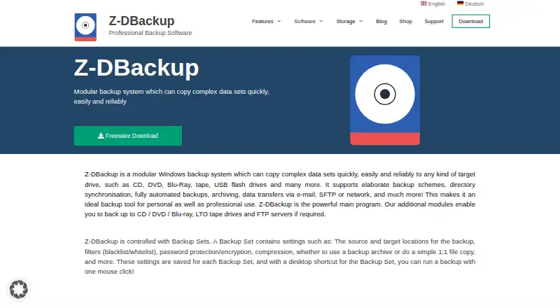 The Z-DBackup homepage