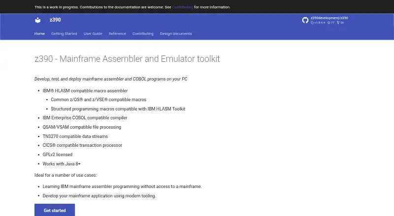 The z390 homepage