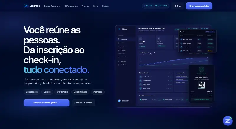 The ZaiPass homepage