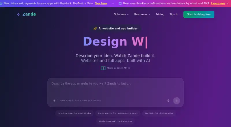 Zande's website