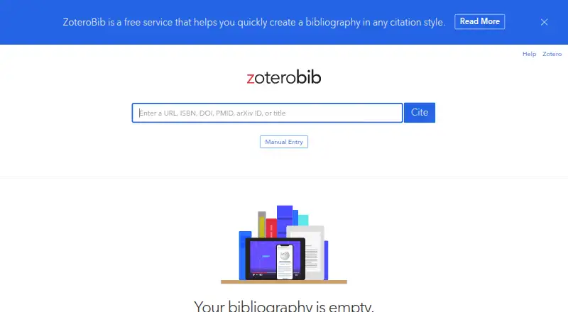 ZoteroBib's website
