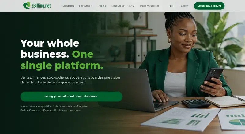 The zBilling.net homepage