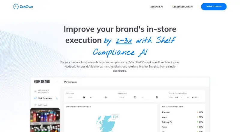 ZenOwn Shelf Compliance AI's website