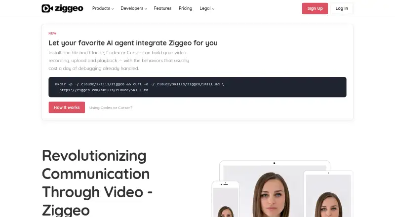 Ziggeo's website
