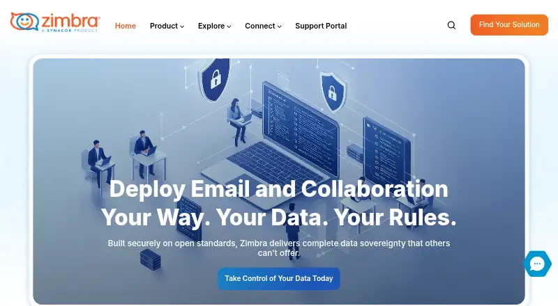 Zimbra Collaboration's website