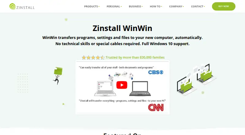 Zinstall WinWin's website