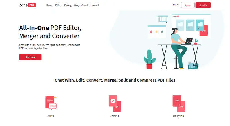 The ZonePDF homepage