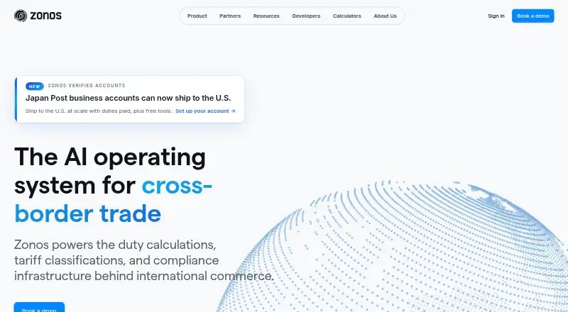 Zonos's website
