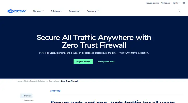 Zscaler Cloud Firewall's website