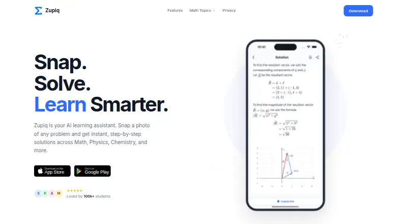 The Zupiq homepage
