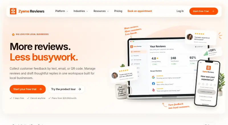 Zyene Reviews's website