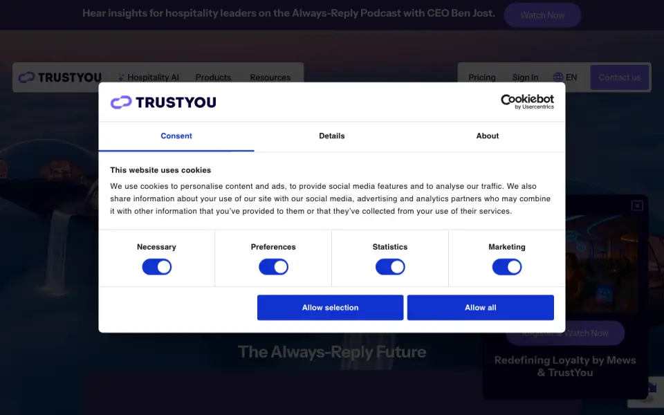 TrustYou's website