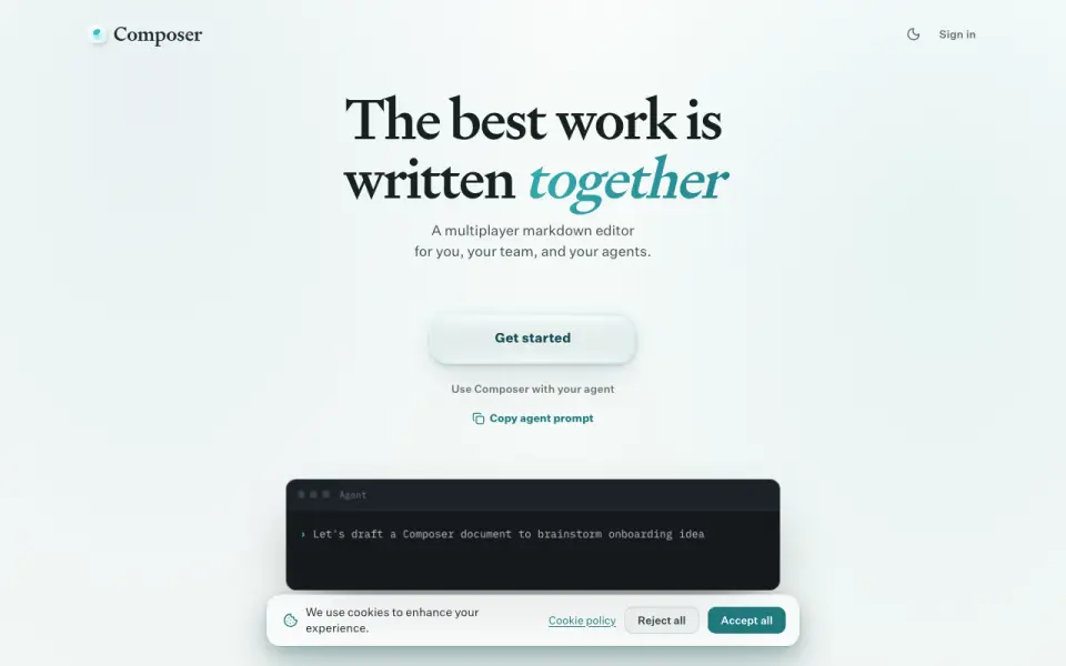 Composer's website