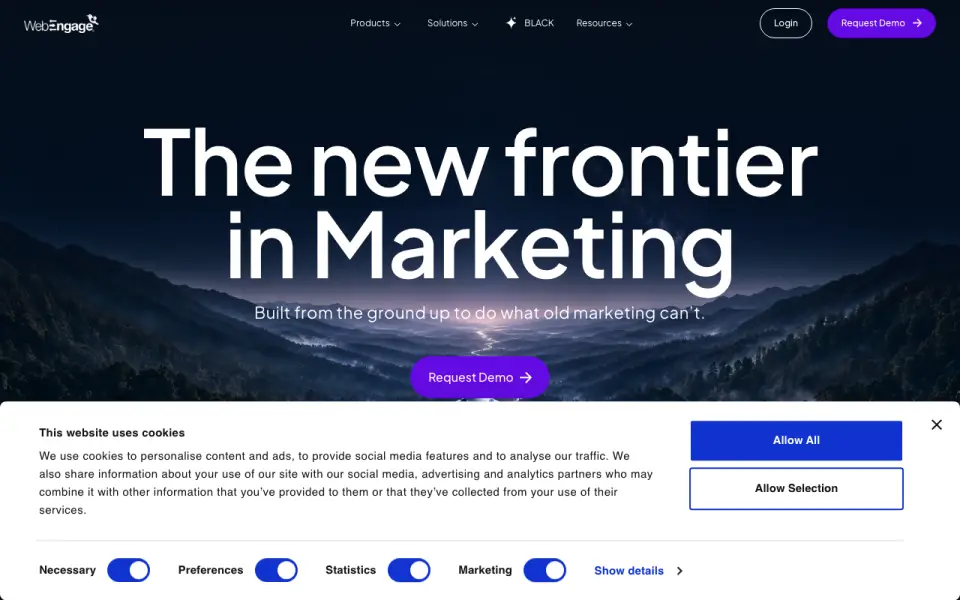 WebEngage's website