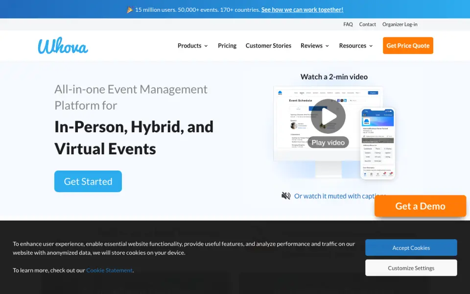 Whova's website