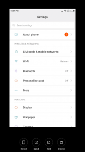 MIUI long screenshot