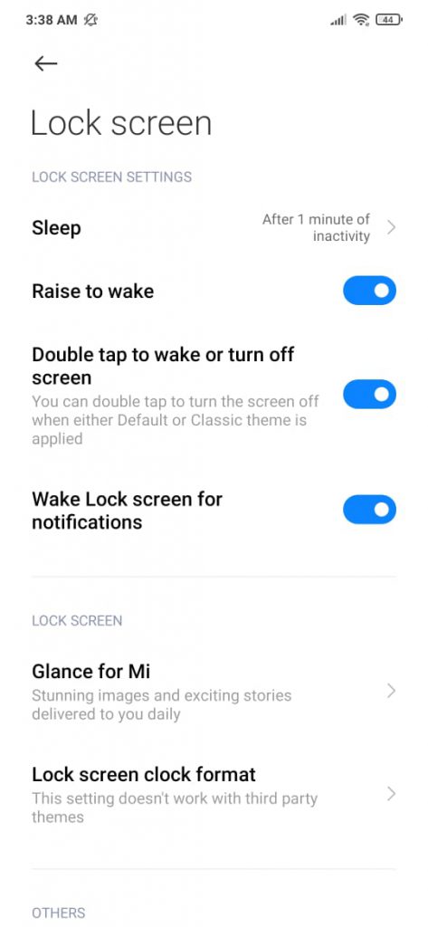 MIUI screen timeout 2