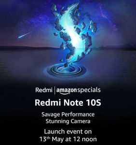 Redmi Note 10S India launch