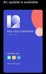 MIUI 12.5 Update on Redmi K20 Pro