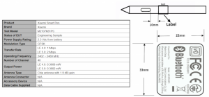 Xiaomi Smart Pen MiPad 5 FCC