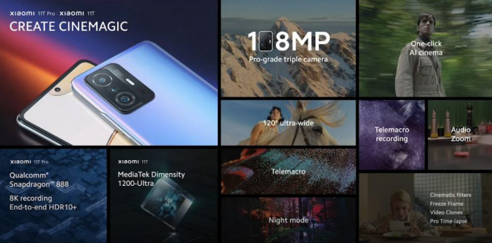 Xiaomi 11T and Xiaomi 11T Pro features