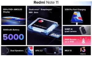 Redmi Note 11 features