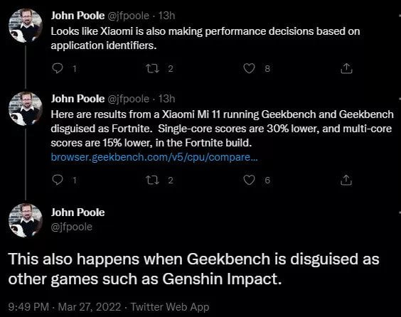 John Poole Geekbench