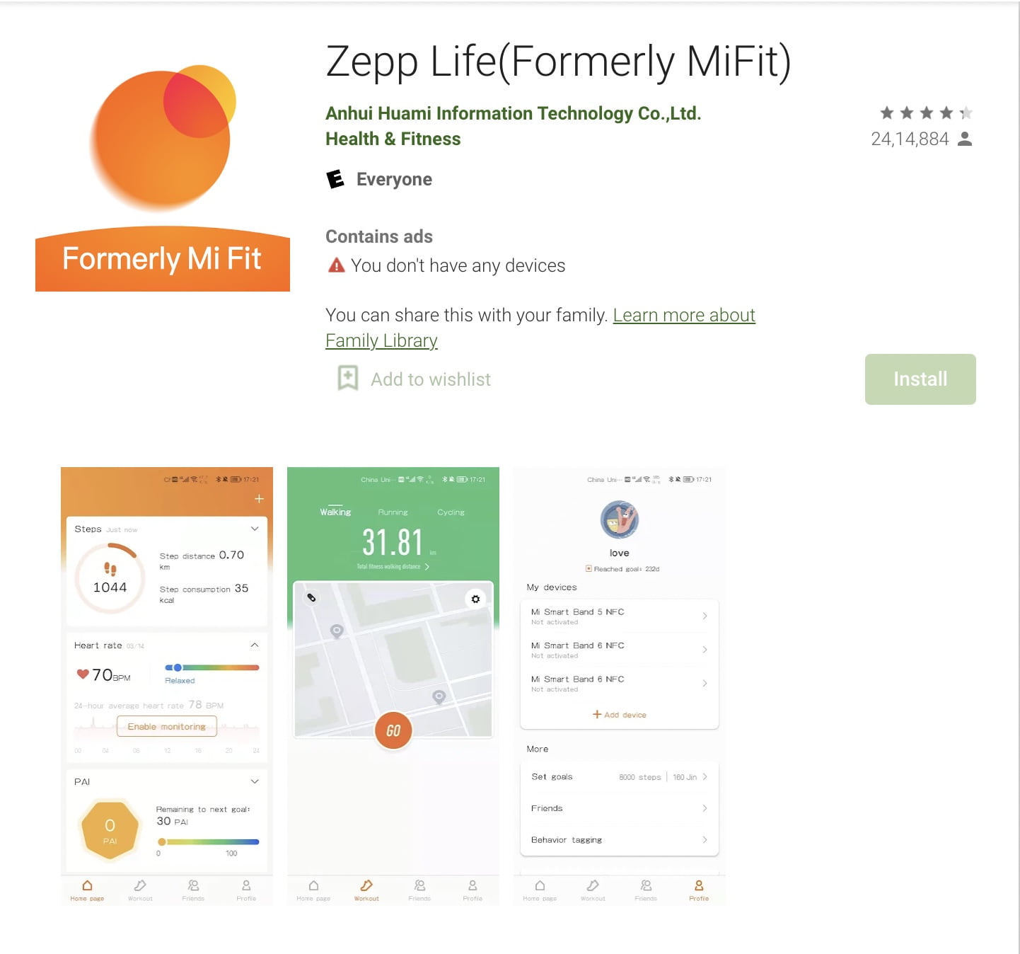 Xiaomi Mi Fit Rebranded to Zepp Life on Google Play Store