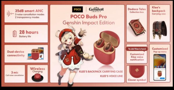 POCO Buds Pro Genshin Impact Edition features