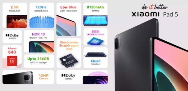Xiaomi Pad 5 features