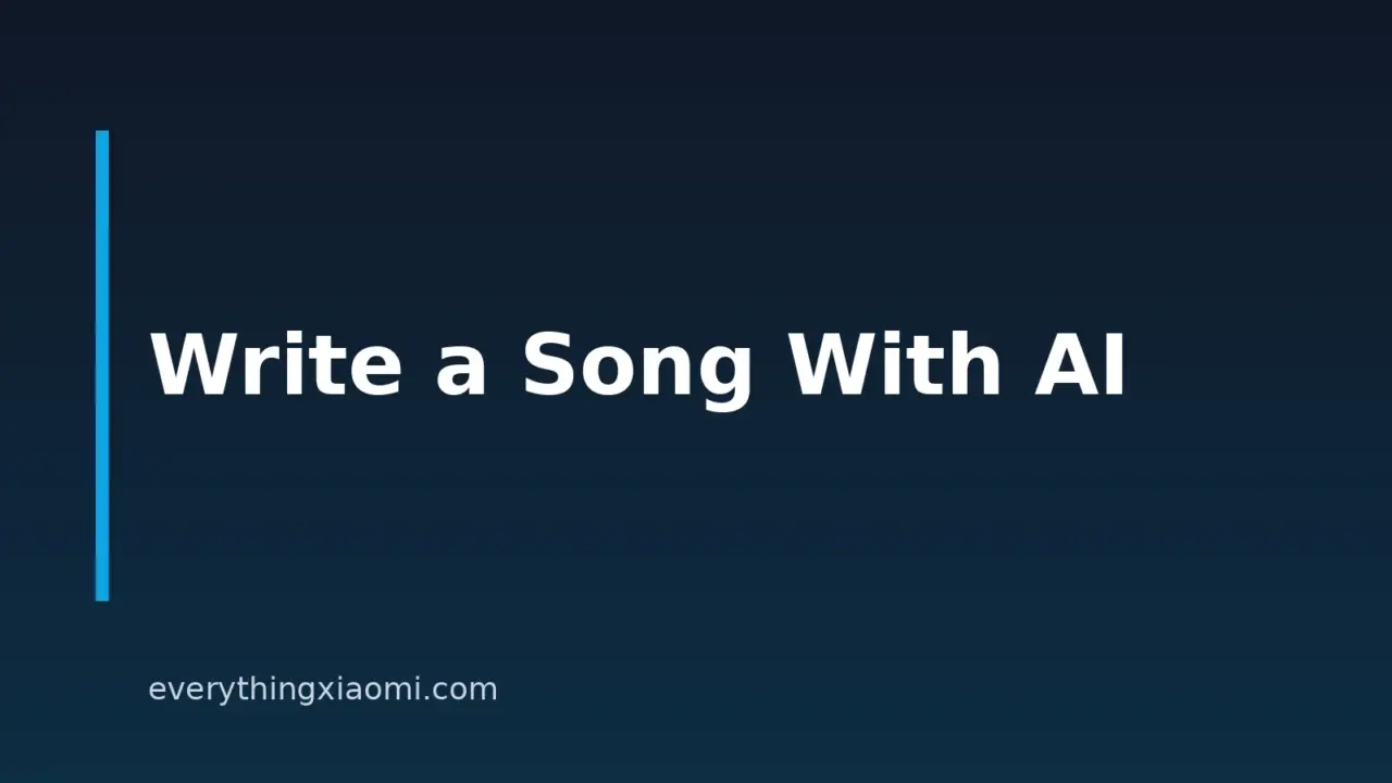 How to Write a Song With AI on a Xiaomi Phone, Step by Step