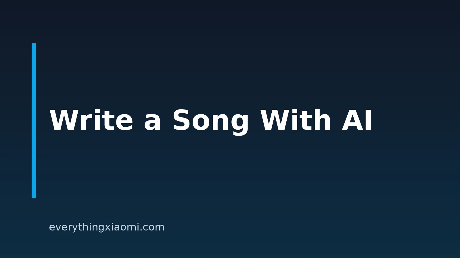 How to Write a Song With AI on a Xiaomi Phone, Step by Step