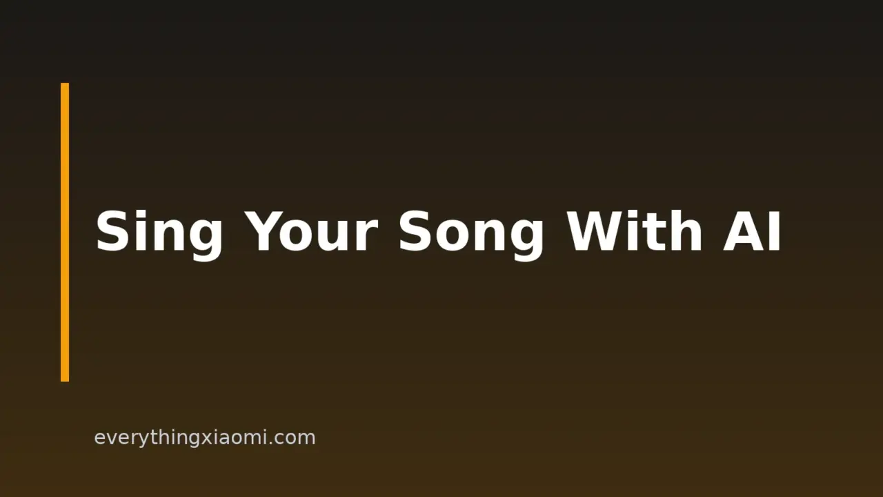 How to Make a Song With Your Own Voice Using AI on Xiaomi Phones
